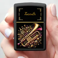 Vibrant Notes Trumpet Spark Zippo Lighter