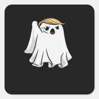 Fight Funny Halloween Trumpkin Square Sticker