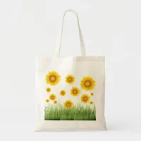 Bright and Elegant Sunflower Graphic Design Tote Bag