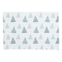 Christmas trees with beads strings pattern pillow case