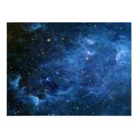 North America Nebula Infrared Blue Poster