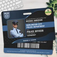 Customizable Police Law Enforcement Employee ID  Badge