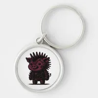 Whimsigoth Cyborg Sloth Vintage Art Design Classic Keychain