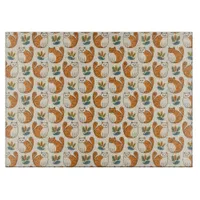 Orange and White Cats Naive Art Style Cutting Board