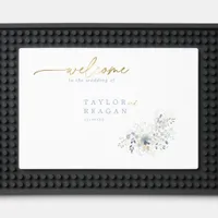 Sweet Floral Wedding Welcome ID1045 Bar Mat