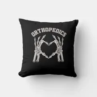 Orthopedics Skeleton Hand Heart Ortho Nurse Rn Cre Throw Pillow