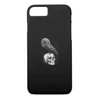 Crow, F-Caw-F Funny Bird Moon Gothic Adult Humor C iPhone 8/7 Case