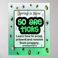 Spring and Tick Lyme Disease Prevention Poster