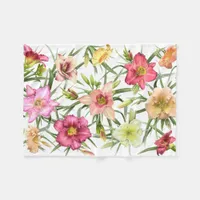 Daylilies All Over Fleece Blanket