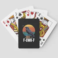 Funny Retro F-Caw-F Bird Crow Crow Bird  Poker Cards