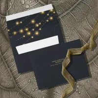 Modern String Lights Wedding Gold ID585 Envelope