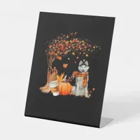 It’s Fall Y’all Dog Thanksgiving Halloween Aesthet Pedestal Sign