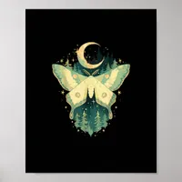 Moth Fairycore Goblincore Whimsigoth Cottagecore Poster