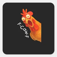 F-Caw-F Chicken Essential Minimal Clean Square Sticker