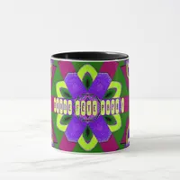 Kaléidoscope multicolore peint bonne fête papa mug