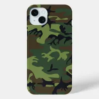 Military Green Camouflage iPhone 15 Plus Case