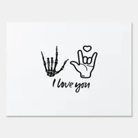 Hands Forming Skeleton Heart Hands Minimal Touch Sign