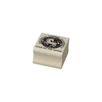 Year of the Horse Prosperity Chinese Zodiac Art Rubber Stamp