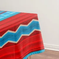 Southwest River Canyon Geometric Red Turquoise Med Tablecloth