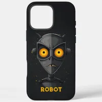 Angry Robot Black iPhone 16 Pro Max Case