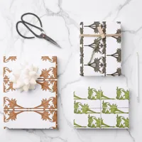 Gift Wrap Set - Leaves at Right Angles Tiled