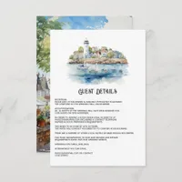 Newport, Rhode Island Wedding Guest Details Enclosure Card