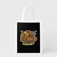 Humor Crow Funny Gothic F-Caw-F Grocery Bag