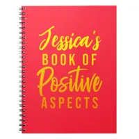 Positive Aspects Name Red Yellow Gratitude Notebook