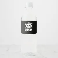 Eat Drink And Be Scary Halloween Retro Classic Water Bottle Label