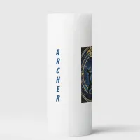 Sagittarius astrology sign pillar candle