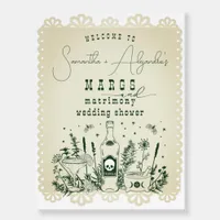 Margs Matrimony Skull Fiesta Couple Shower Welcome Foam Board