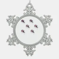 Whimsigoth Sun Moon Witchy Snowflake Pewter Christmas Ornament