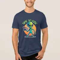 Retro Alien Disc Golf Tri-Blend Shirt