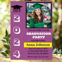 Class of Year Mauve Graduation Party Invitation