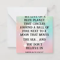*~  Kindness Miracles   AP62  Note Card