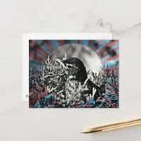 Adorable baby Robin bird in a shrub Postcard