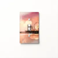 Santa Monica Pier Sparkling Pink Photo Edit Light Switch Cover