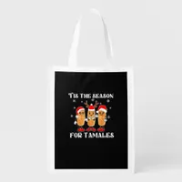 Tis Season For Tamales Mexican Christmas Modern Grocery Bag