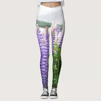 Lupins in the wild nature Leggings