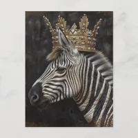 Adorable Zebra in a Crown Postcard