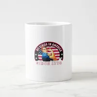 No Kings In America Since 1776 USA Flag Save  Esse Giant Coffee Mug