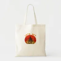 Let's Get Lit Funny Christmas Humor Quote Vintage  Tote Bag