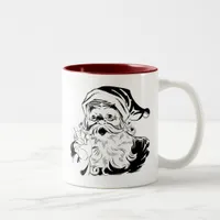 Vintage Santa Two-Tone Coffee Mug