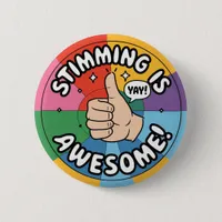 Stimming is awesome, Stim support Autism aware Button