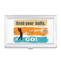 Funny Golf Grab Your Balls ID963 Business Card Case