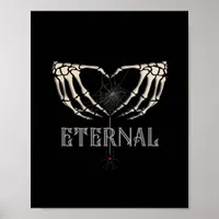 Skeleton Hands Heart Classic Poster