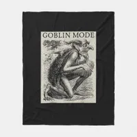 Goblin Mode Goblincore Fairycore Medieval Grunge Fleece Blanket