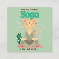 Yoga Studio Cat  Personalized Business Card