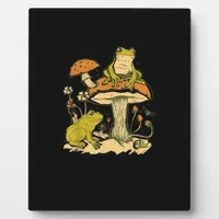 Frog Mushroom Cottagecore Aesthetic Goblincore Cut Plaque