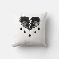 Tear Me Apart Emotional Dark Tone Throw Pillow